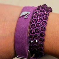 Bracciale Swarovski viola originale nuovo