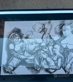 Renato guttuso litografia quadro