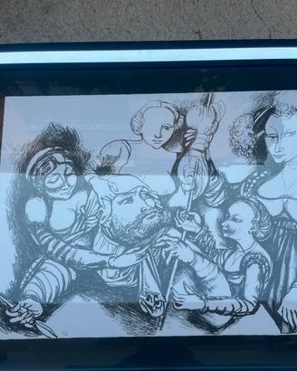 Renato guttuso litografia quadro