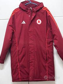 Piumino lungo uomo Adidas bordeaux con cappuccio