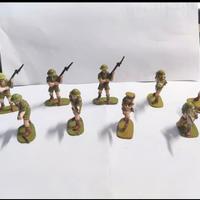 9 Soldatini Fanteria Inglese WW II Cloni Airfix 