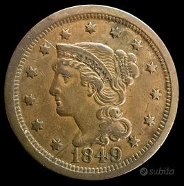 1 Cent USA 1849 - Large Cent Braided Hair