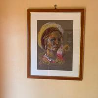 Quadro di Donna con collana di corallo St35