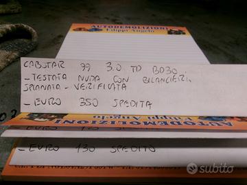 Testata nissan cabstar 3.0 td tipo motore bd30