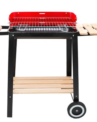 BARBECUE GRANDE RETTANGOLARE CON DUE RIPIANI