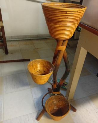 Portavasi vintage in bamboo
