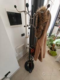 Appendiabiti nero con piano in marmo 