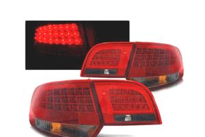 FANALI A LED AUDI A3 8P 04-08 SPORTBACK ROSSO FUMÉ