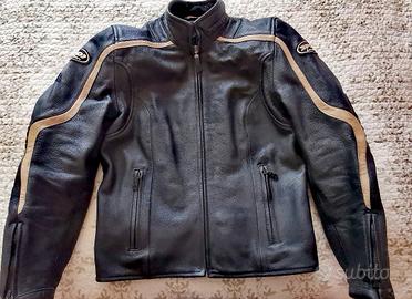Giubbotto moto da donna in pelle 