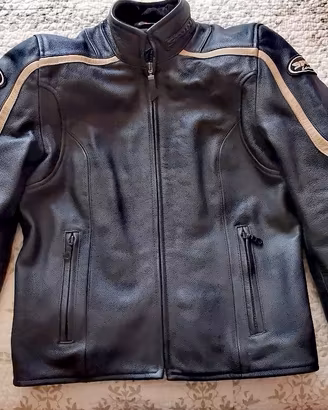 Giubbotto moto da donna in pelle 