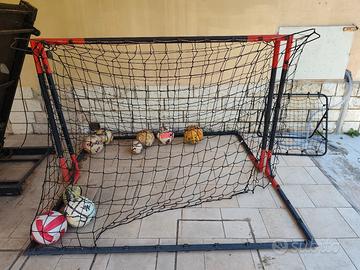 2 Porte da calcio e rete allenamento 