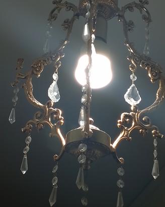 lampadario in ottone 