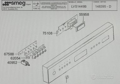 Ricambi lavastoviglie SMEG LVS 1449B