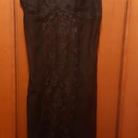 sottoveste trasparente in pizzo nero 