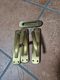 maniglie finestre ottone dorato satinato