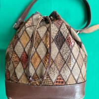 Borsa pitone e pelle