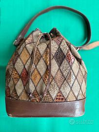 Borsa pitone e pelle