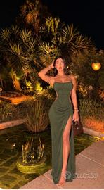 abito lungo verde 