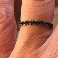Anello con pietra Spinelli neri