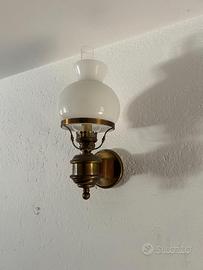 Set 4 applique lampada a olio francese vintage