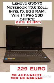 Lenovo G50-70 Notebook Intel I5 8GB RAM  Win 11 Pr