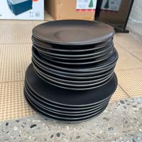 Servizio piatti Tognana nero set completo 18 pezzi