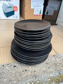 Servizio piatti Tognana nero set completo 18 pezzi