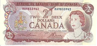 Canada - Banconota da 2 CAN