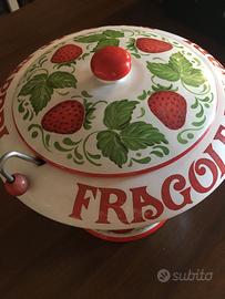 Vaso Fragole Fabbri in ceramica