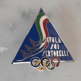 Ogg Vintage Spilla Blu Scuola Sci Sertorelli 