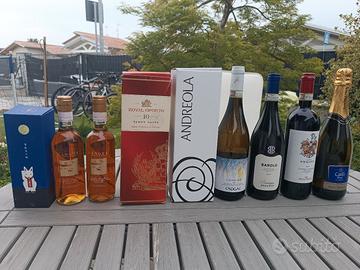 bottiglie vini e liquori 