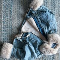 Giacca Jeans Oversize con pelo