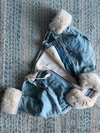 Giacca Jeans Oversize con pelo