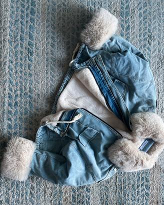 Giacca Jeans Oversize con pelo