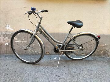 Citybike Sergio Bianchi silver 28" + portapacchi