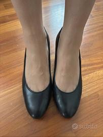Scarpe nere donna Ara Décolleté tacco medio largo