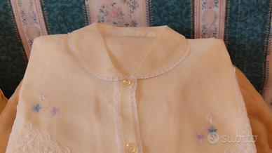 Camicia da notte vintage giallo chiaro