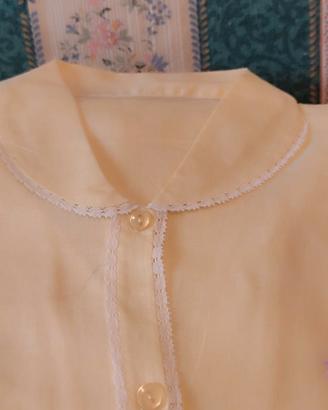 Camicia da notte vintage giallo chiaro