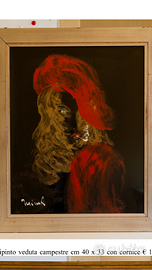 Harry Jelinek "Rosso di donna" dipinto ad olio