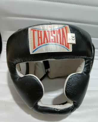 casco THAISMAI in pelle adatto per muay Thai, boxe