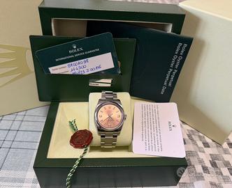 Rolex oyster perpetual 114200 rosa full set