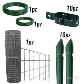 Kit Recinzione Rete Elettrosaldata Zincata Rotoli