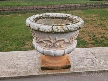 Vasi Decorati Da Giardino In Cemento