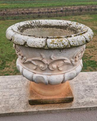 Vasi Decorati Da Giardino In Cemento