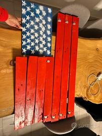 Decorazione da Muro in Legno - Bandiera USA