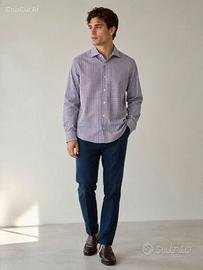 Camicia da uomo a quadretti Tg.L