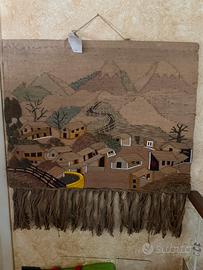 Arazzo vintage indiano fatto a mano