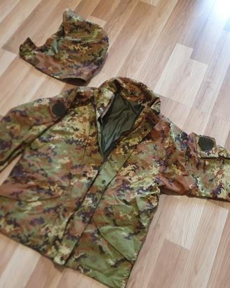 Giacca Parka vegetato mimetica goretex militare 