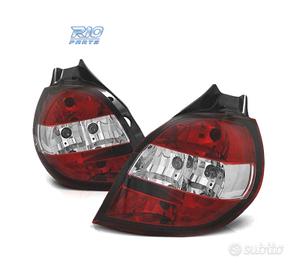 FANALI PER RENAULT CLIO 3 05-09 ROSSO BIANCO LOOK 
