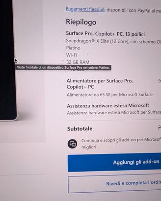 Surface Pro 11a 13" Snapdragon X Elite 12gb 1Tb